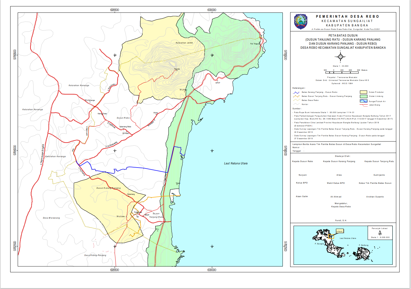 Peta Wilayah Desa Rebo